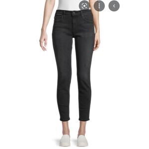 HUDSON Jeans Krista Low Rise Super Skinny Ankle Jeans in Jade Black Size 26
